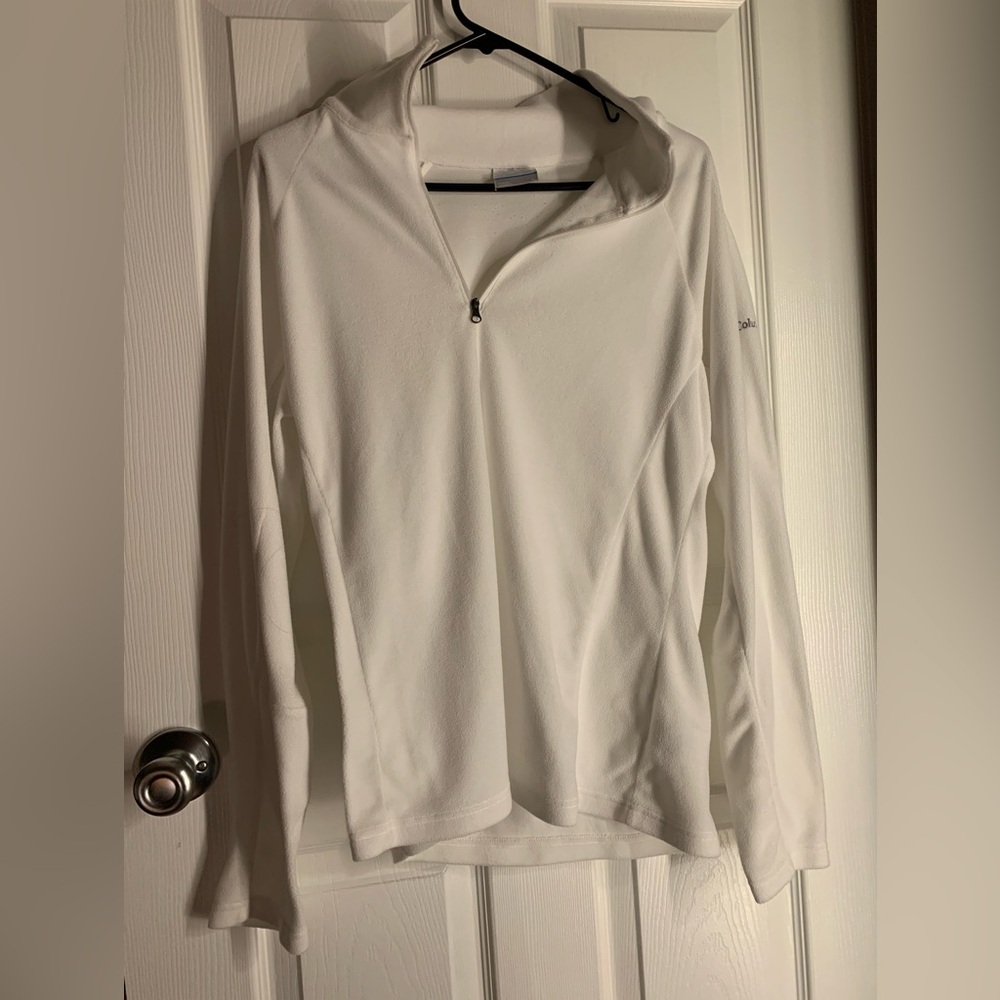 White Women's Zip-Up Top